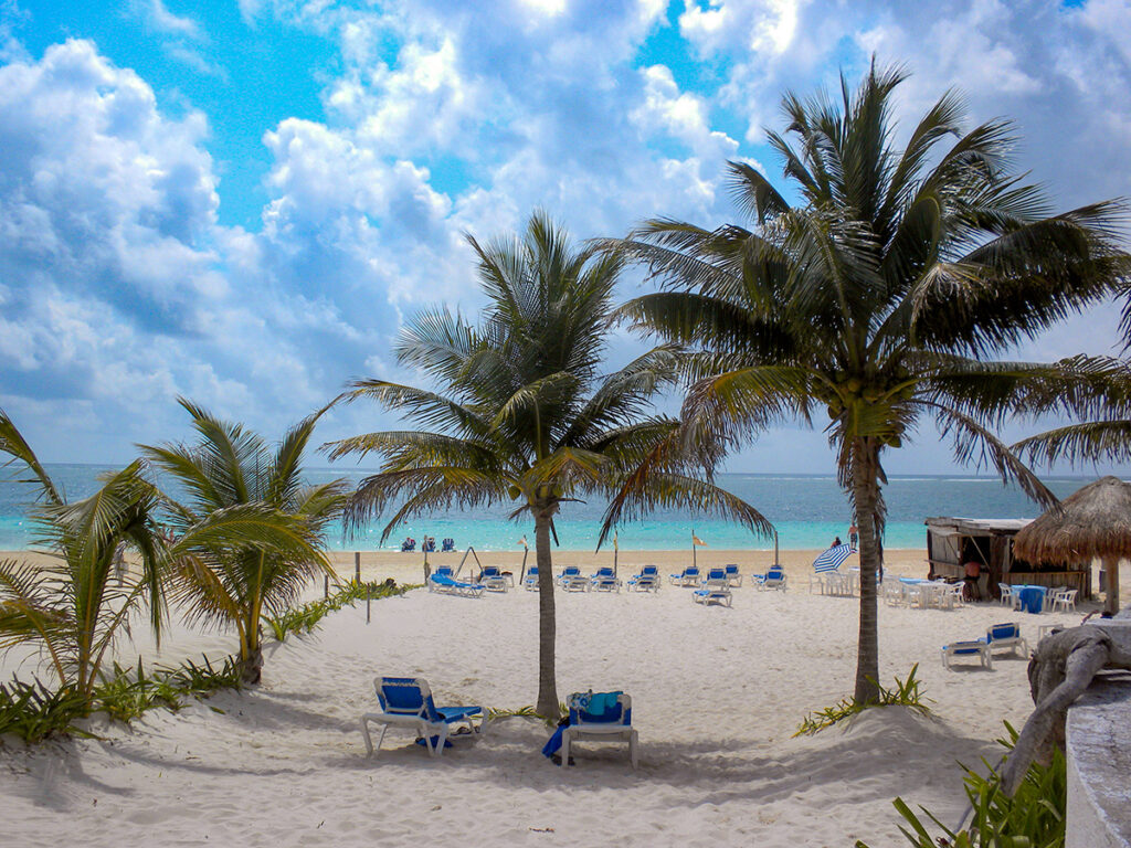 Unico beach in Puerto Morelos, Mexico.