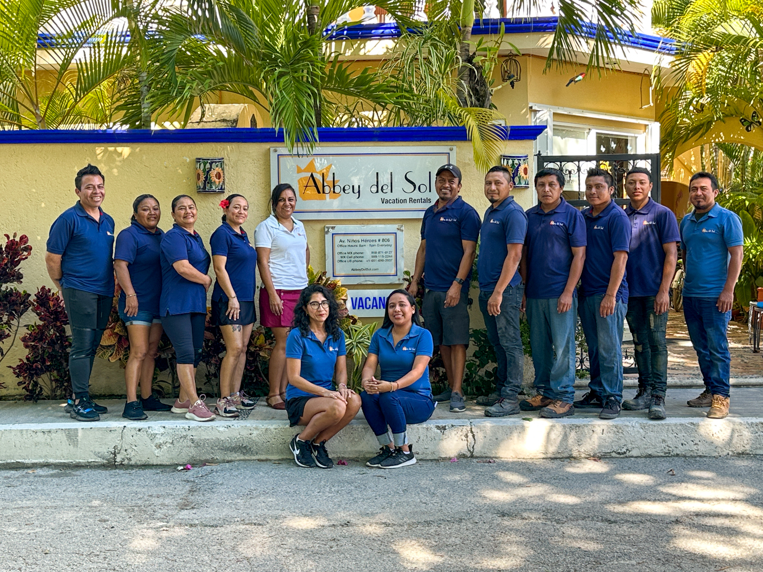 Look behind the scene and meet the staff of Abbey del Sol vacation rental in Puerto Morelos, Mexico.