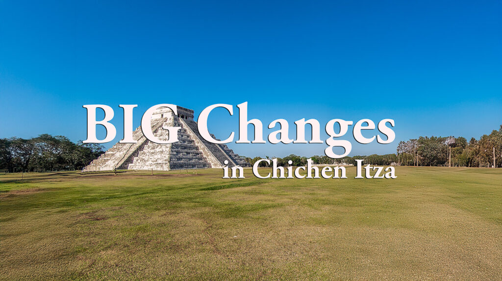El Castillo pyramid at Chichén Itzá under a clear blue sky