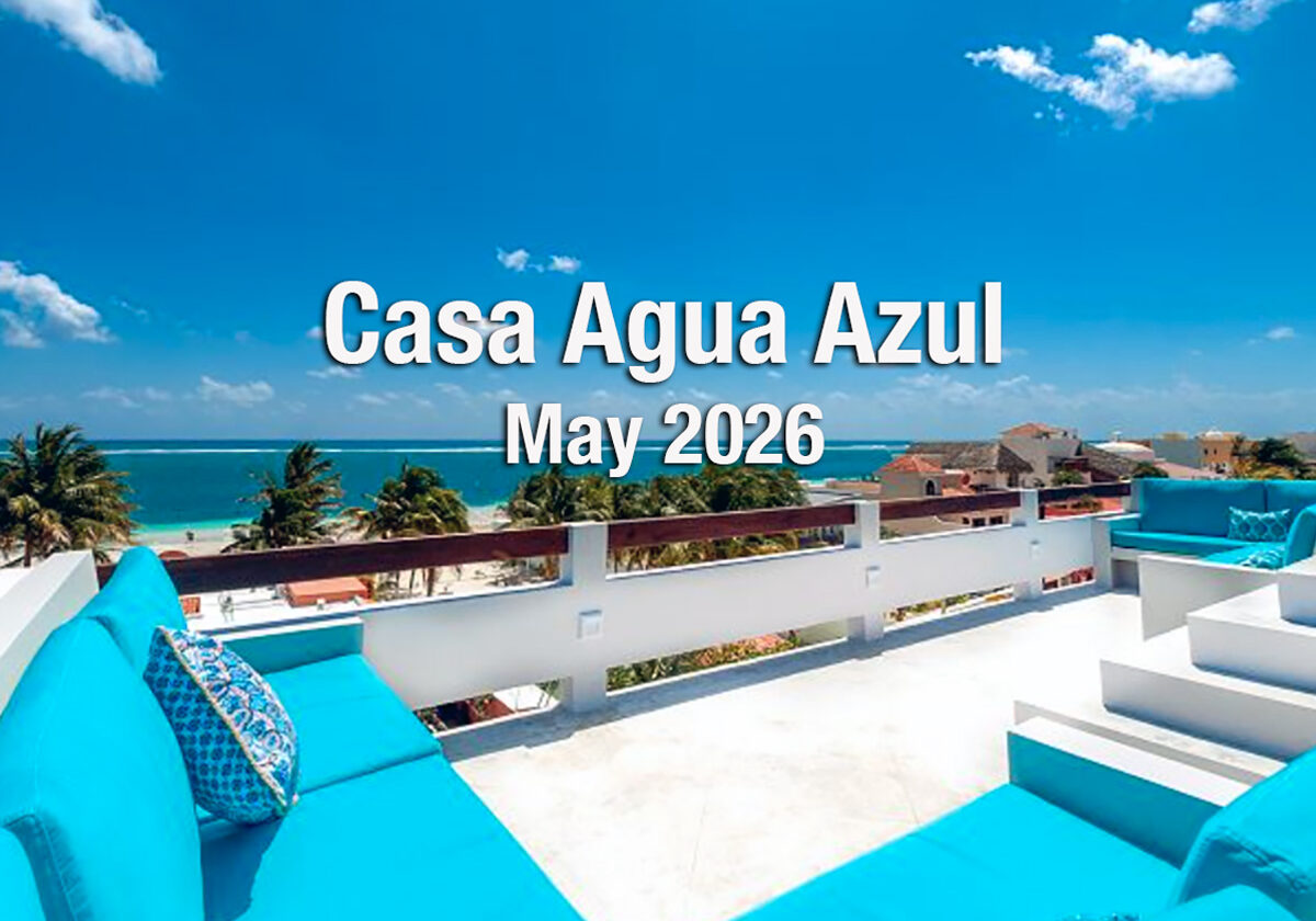 Casa Agua Azul May 2026 feature image with rooftop terrace and Caribbean views.
